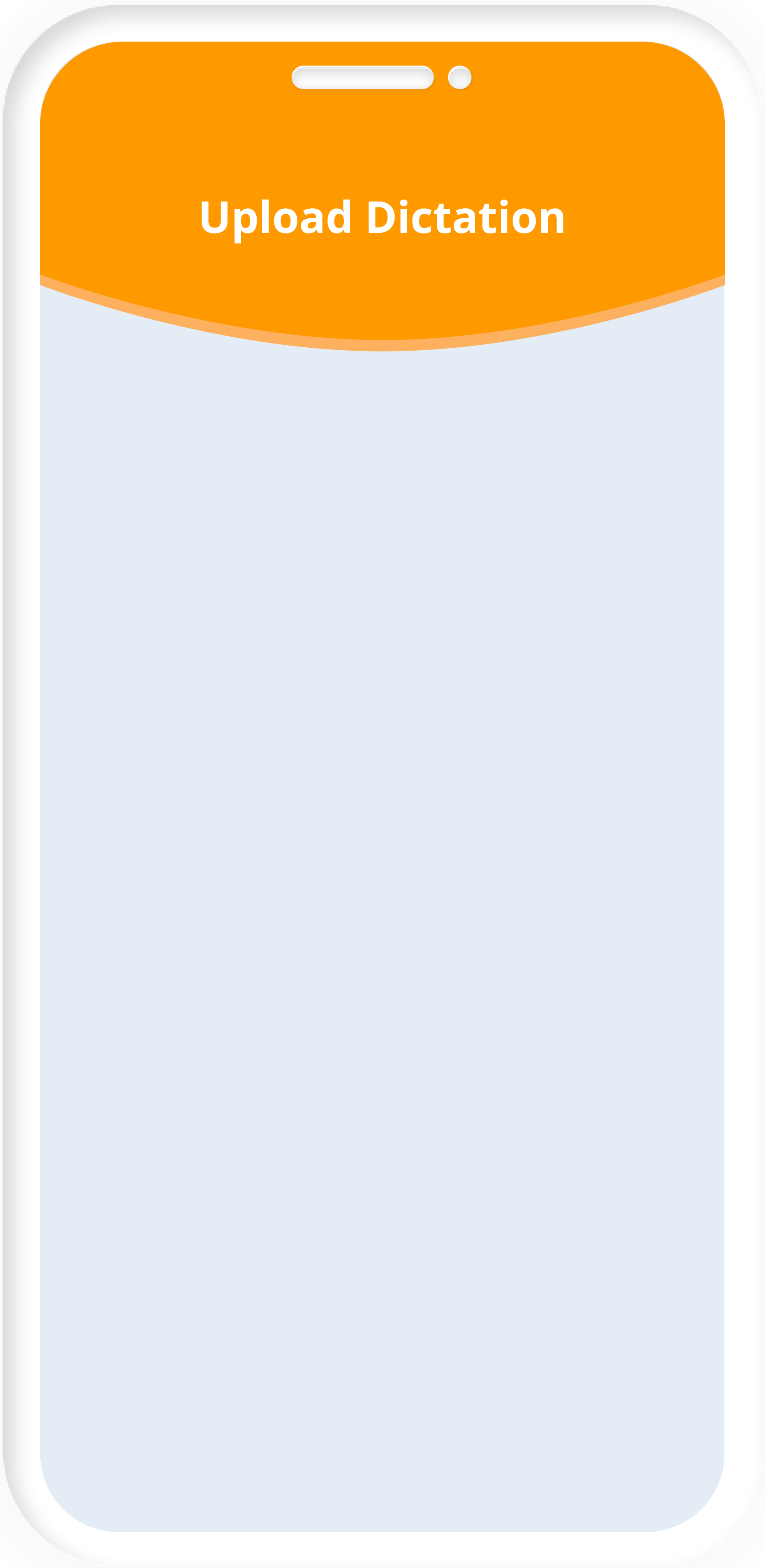 Upload dictation on phone